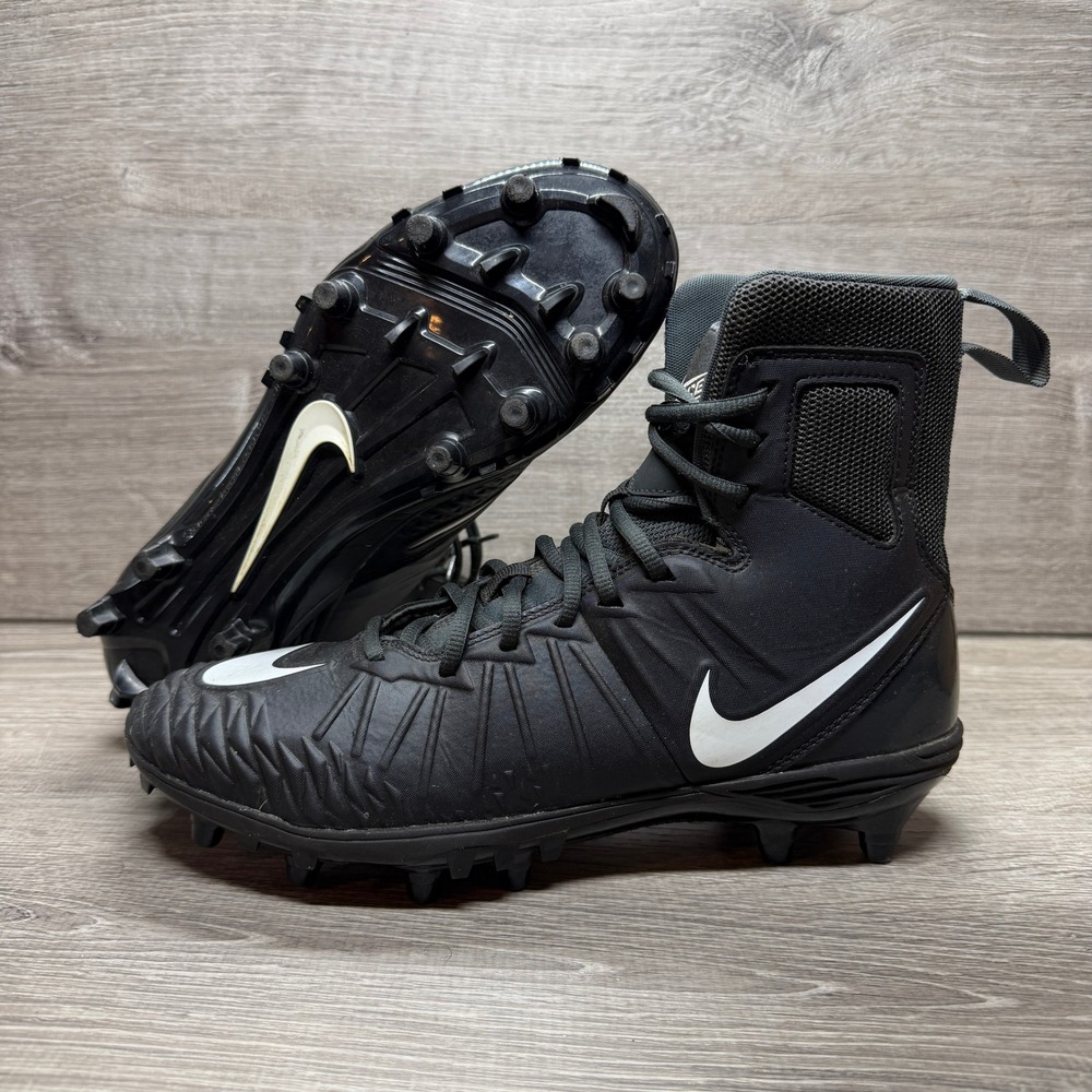Nike Force Savage Pro Mens 10 Black Football Cleats High Top 880140-010